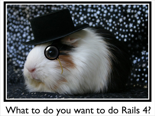 What to do you want to do Rails 4?	

