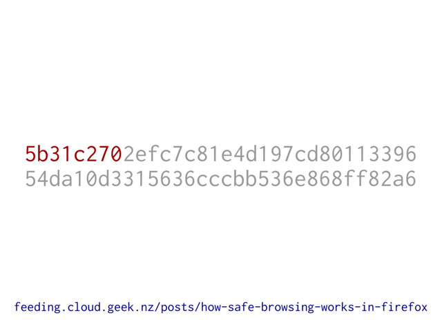 5b31c2702efc7c81e4d197cd80113396
54da10d3315636cccbb536e868ff82a6
feeding.cloud.geek.nz/posts/how-safe-browsing-works-in-firefox

