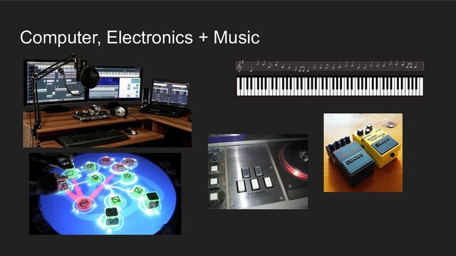 Computer, Electronics + Music
