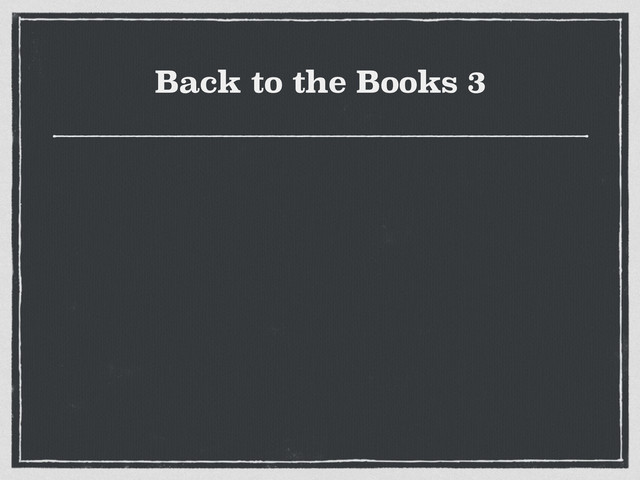 Back to the Books 3
