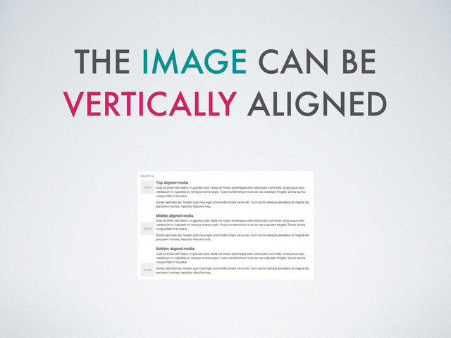 THE IMAGE CAN BE
VERTICALLY ALIGNED

