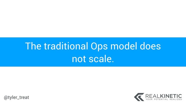 @tyler_treat
The traditional Ops model does
not scale.
